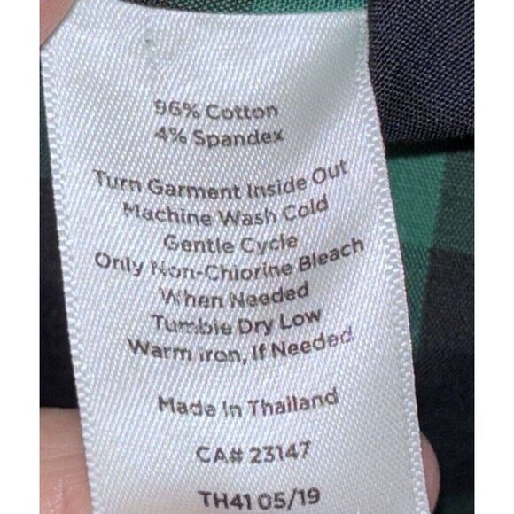 Talbots Plus Non-Iron Blackwatch Top 22W - Picture 7 of 7